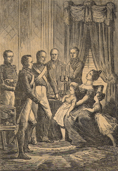 Sergeants of La Granja forcing Christina to pass the Constitution of 1812